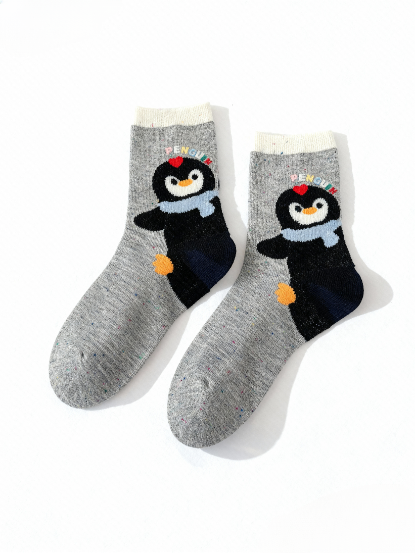 かわいいペンギンシームレスソックス