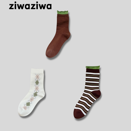 アボカド緑シームレスソックス