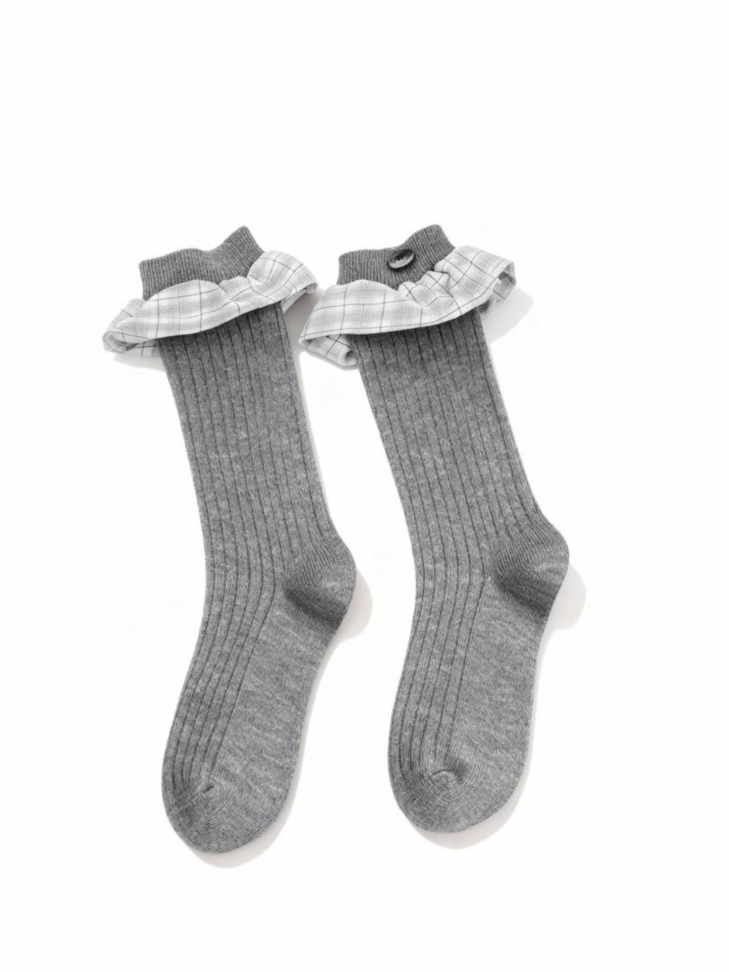 チェックレース付きソックスヴィンテージ風