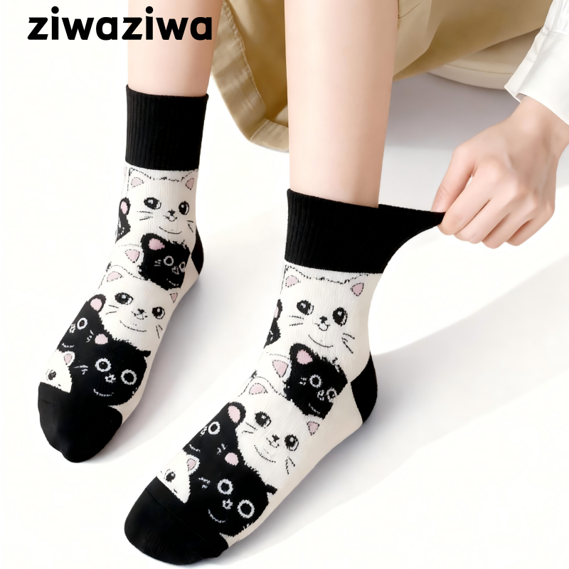 【5足set】クロタマ家族ソックス