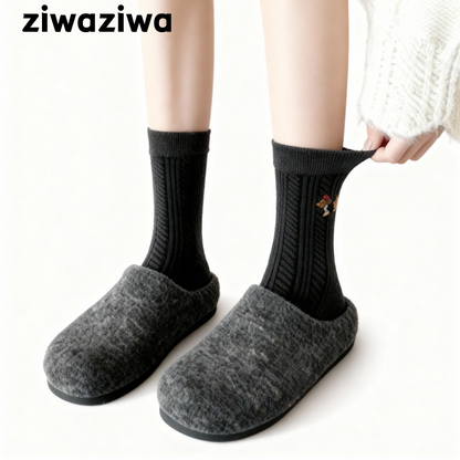 ダックスフントシルク・ウール混紡シームレスソックス