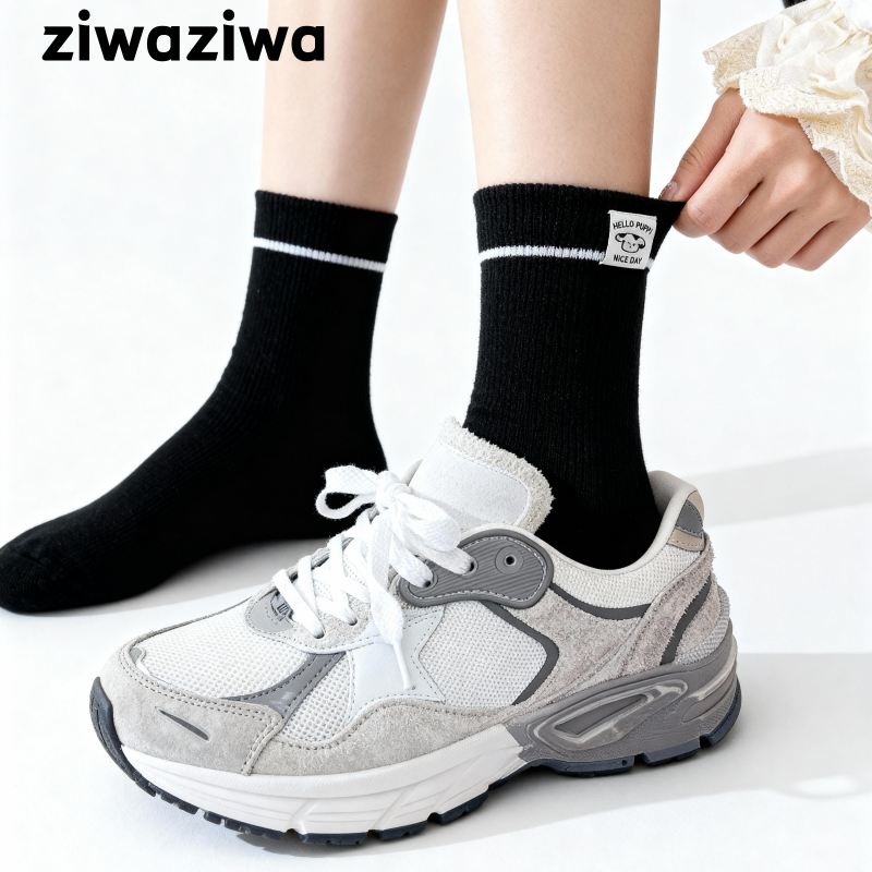 ワンポイント折り返しソックス