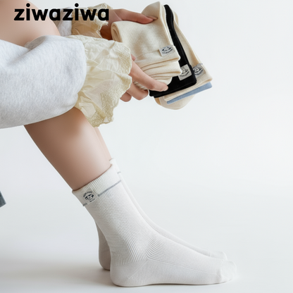 ワンポイント折り返しソックス