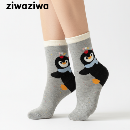 かわいいペンギンシームレスソックス