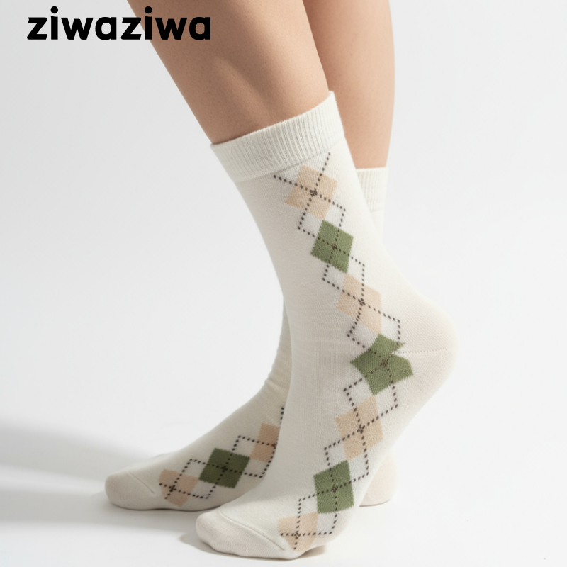 アボカド緑シームレスソックス