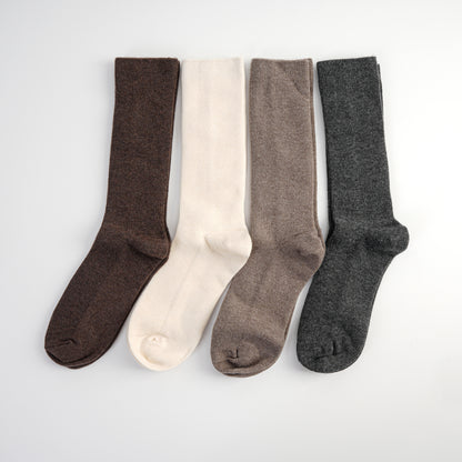 レディース ウールシルク混 スラウチソックス