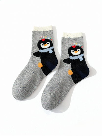 かわいいペンギンシームレスソックス