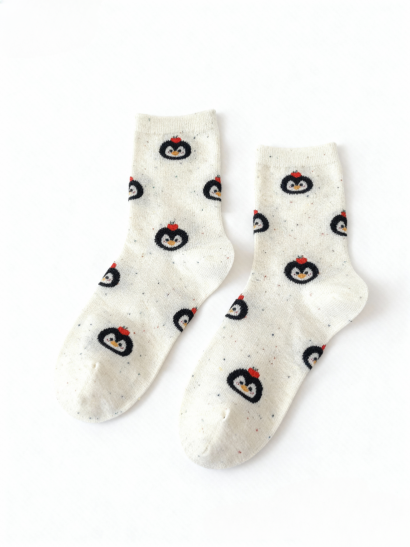かわいいペンギンシームレスソックス